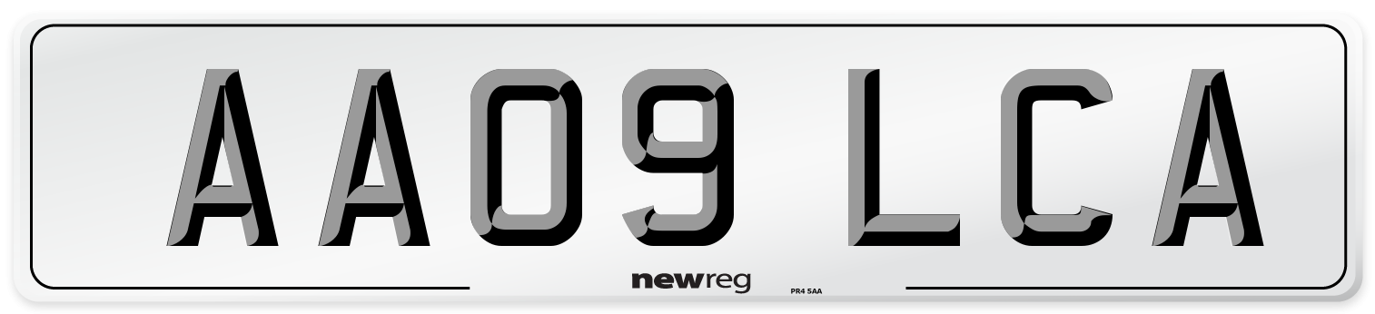 AA09 LCA Number Plate from New Reg